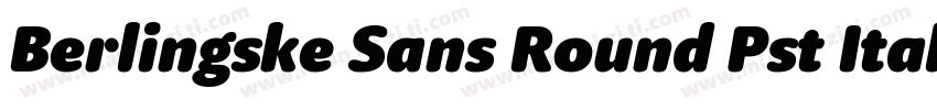 Berlingske Sans Round Pst Italic字体转换